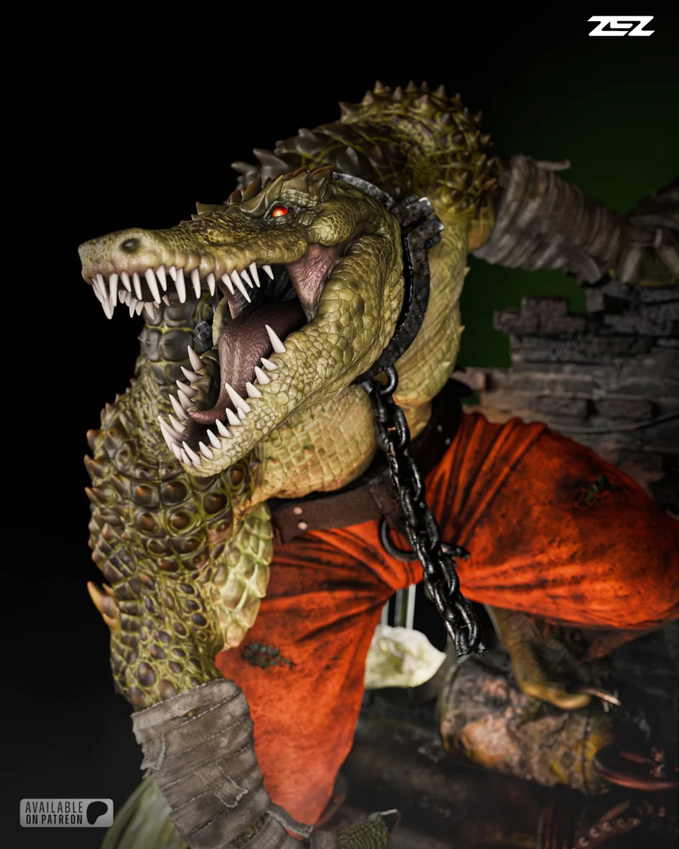 Killer Croc | Fan Art | 3D Printed Resin Model Garage Kit | *Un-Painted* | ZEZ Studio 8