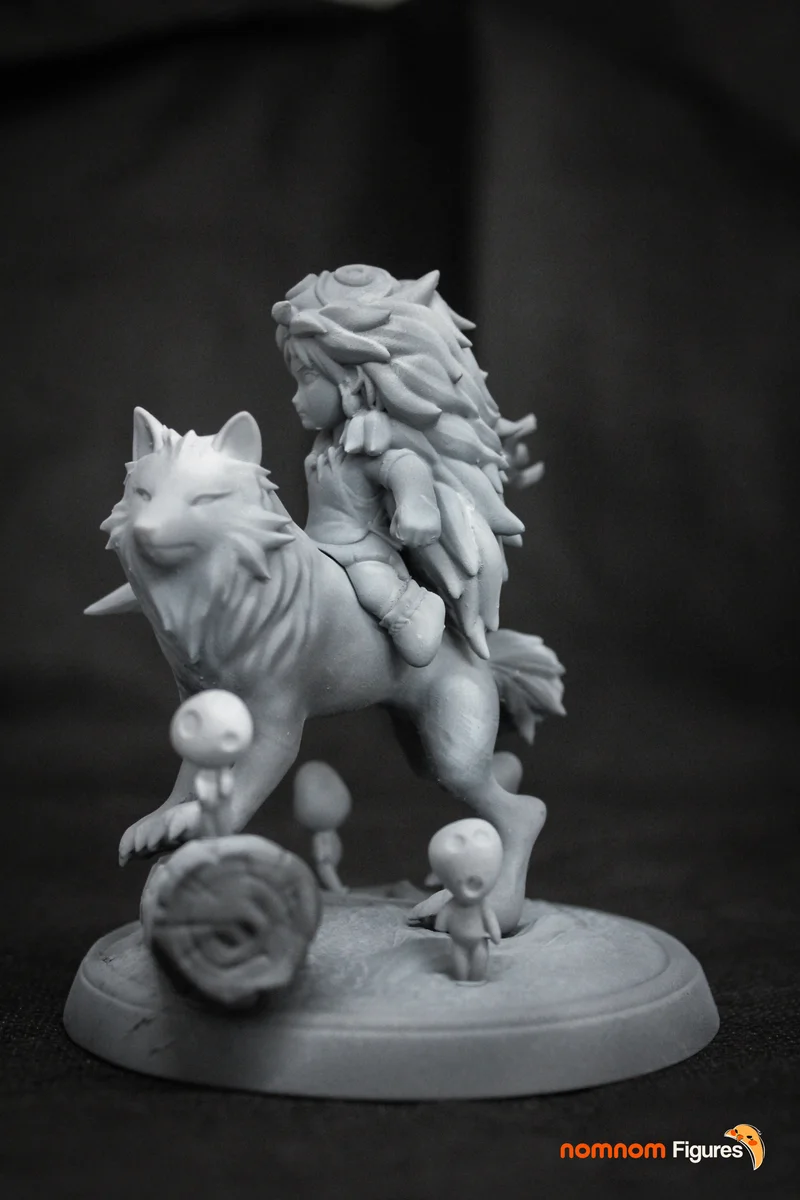 Chibi Princess Mononoke | Fan Art | 3D Printed Resin Model Garage Kit | *Un-Painted* | Nomnom 5