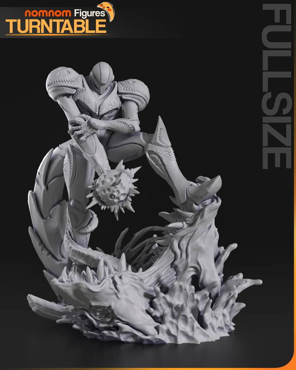 Dark Samus | Fan Art | 3D Printed Resin Model Garage Kit | *Un-Painted* | Nomnom 8