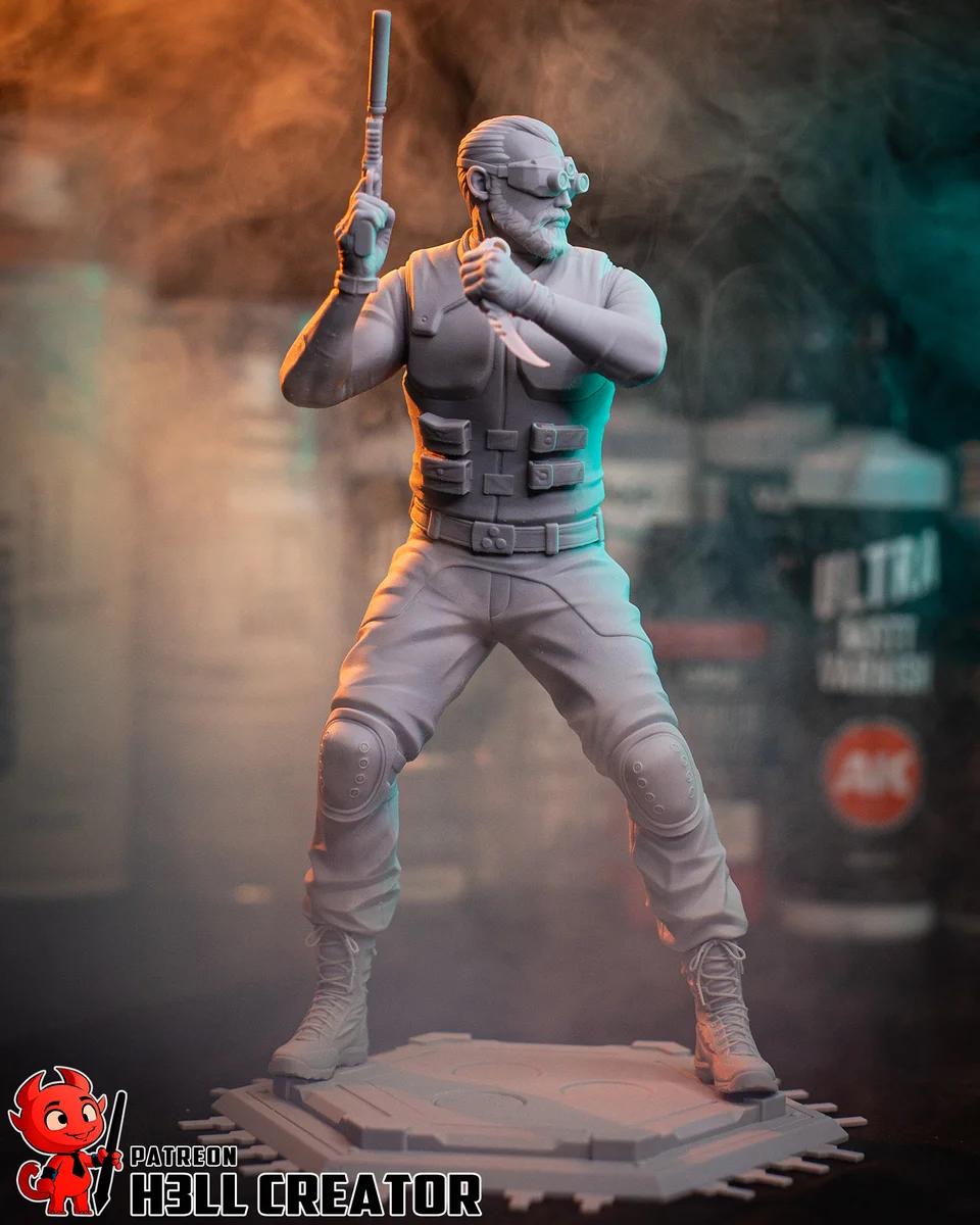 Navy Seal with Night-Vision Goggles | Fan Art | 3D Printed Resin Model Garage Kit | *Un-Painted* | H3LL Creator 16