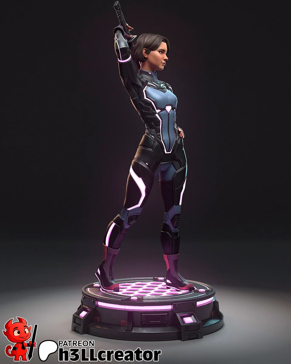 Mio and Zoe Set | Fan Art | 3D Printed Resin Model Garage Kit | *Un-Painted* | H3LL Creator 3