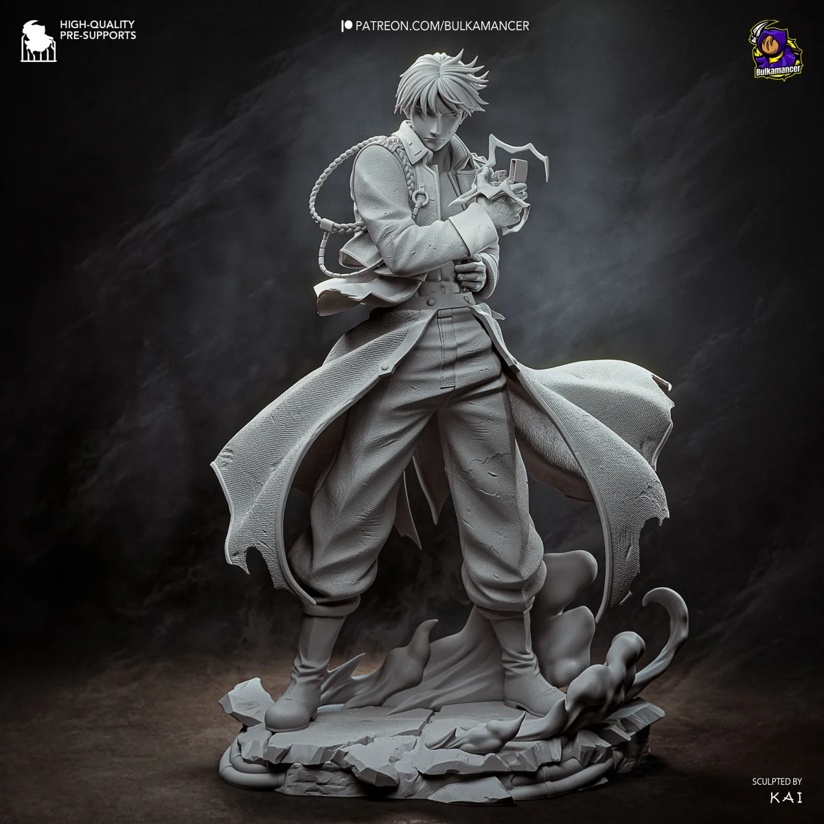 Singed Roy Mustang | Fan Art | 3D Printed Resin Model Garage Kit | *Un-Painted* | Bulkamancer 5