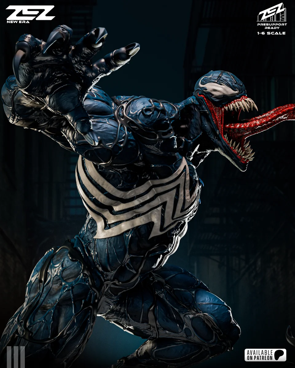Venom | Fan Art | 3D Printed Resin Model Garage Kit | *Un-Painted* | ZEZ Studio 7