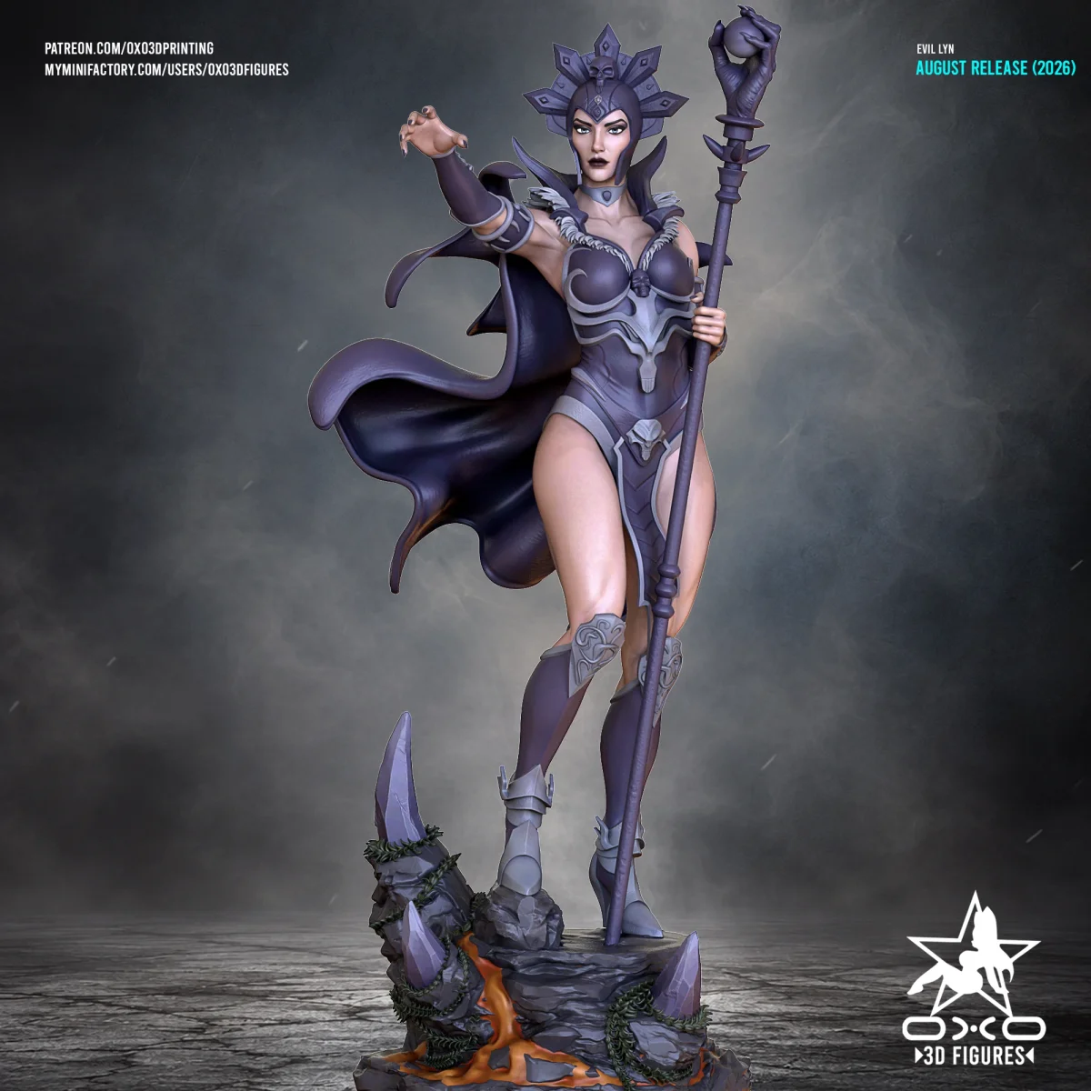 Evil Lyn | Fan Art | 3D Printed Resin Model Garage Kit | *Un-Painted* | OXO3D 3