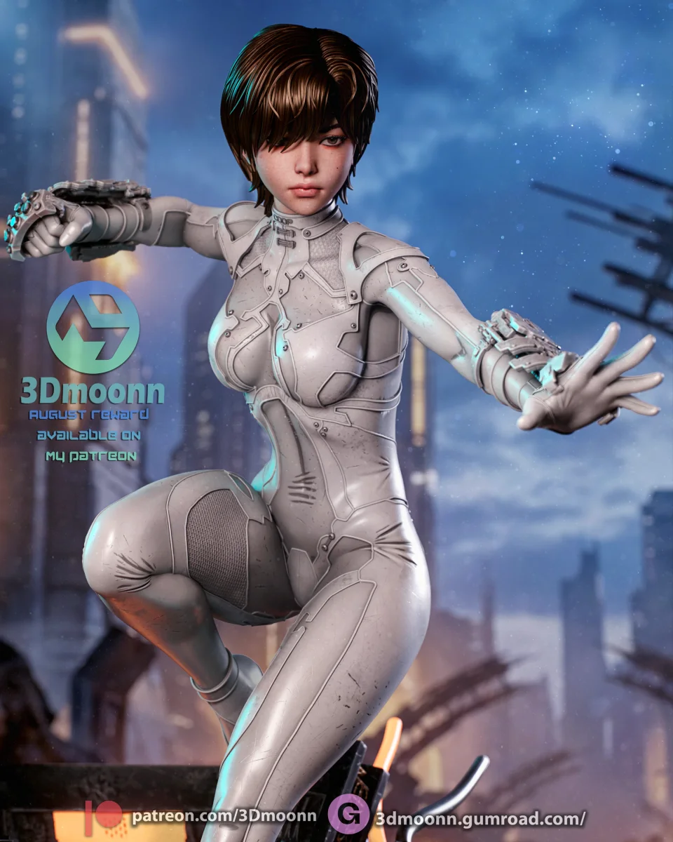 Evie - Blood Rain | Fan Art | 3D Printed Resin Model Garage Kit | *Un-Painted* | 3DMoonn 4
