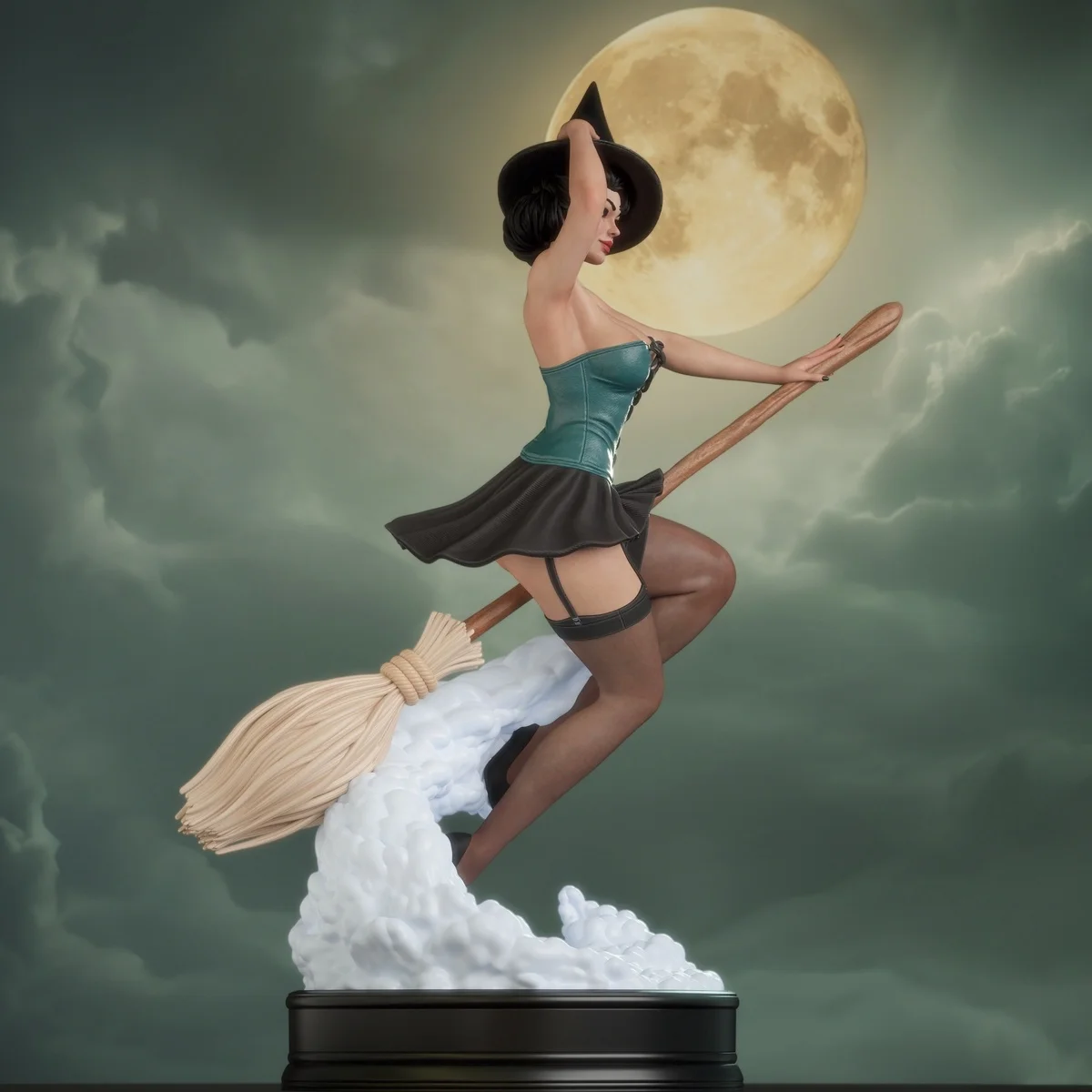 Witch Bombshell | Fan Art | 3D Printed Resin Model Garage Kit | *Un-Painted* | Abe3D 11