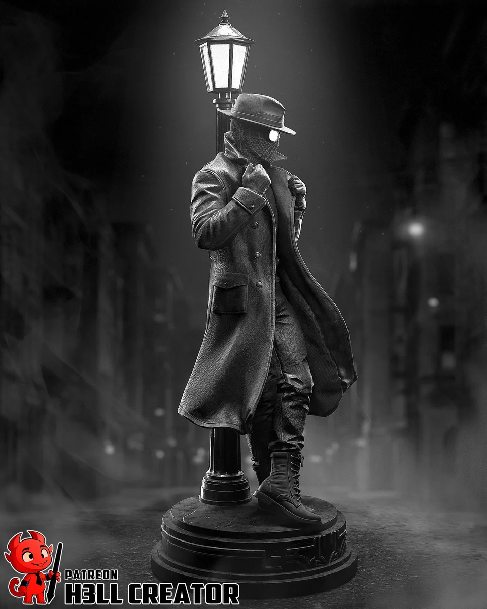 Spider Noir | Fan Art | 3D Printed Resin Model Garage Kit | *Un-Painted* | H3LL Creator 5