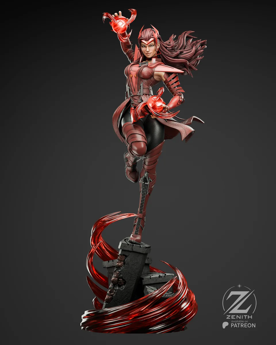 Scarlet Witch | Fan Art | 3D Printed Resin Model Garage Kit | *Un-Painted* | Zenith Studios 3