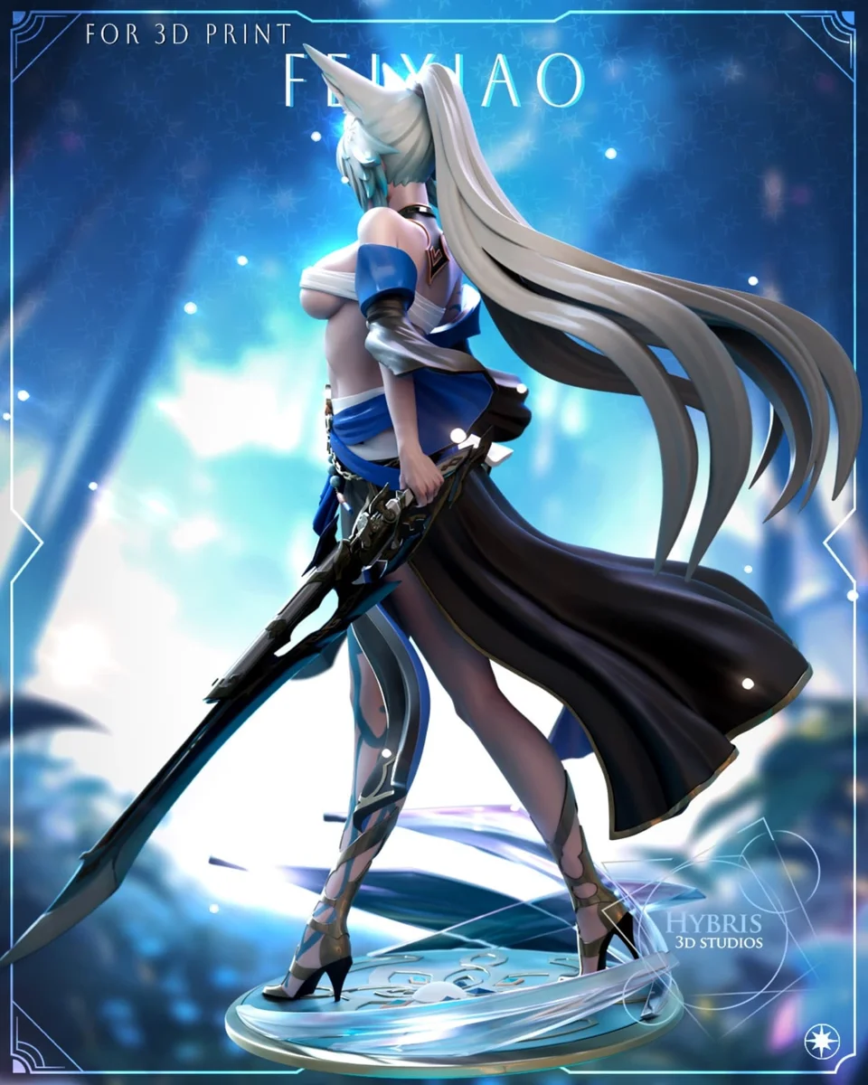 Feixiao | Fan Art | 3D Printed Resin Model Garage Kit | *Un-Painted* | Hybris Studios 5
