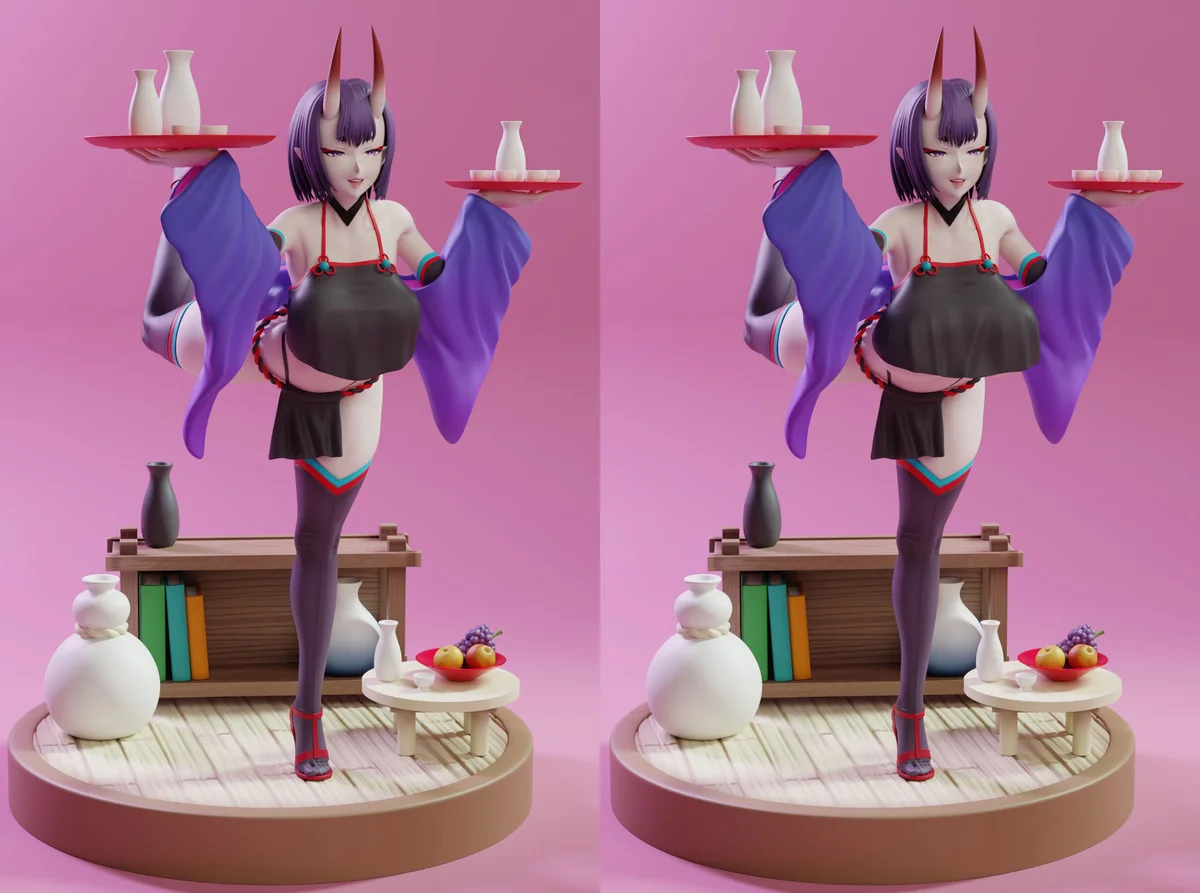 Shuten Douji | Fan Art | 3D Printed Resin Model Garage Kit | *Un-Painted* | KiTNo 3