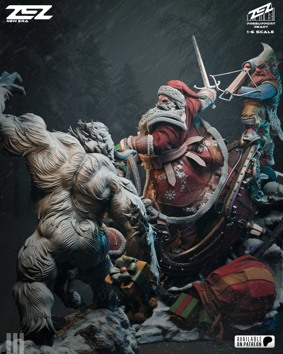 Santa Claus | Fan Art | 3D Printed Resin Model Garage Kit | *Un-Painted* | ZEZ Studio 13