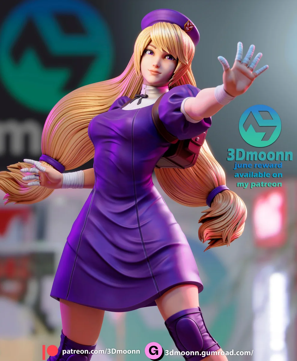Sumo Girl | Fan Art | 3D Printed Resin Model Garage Kit | *Un-Painted* | 3DMoon 6