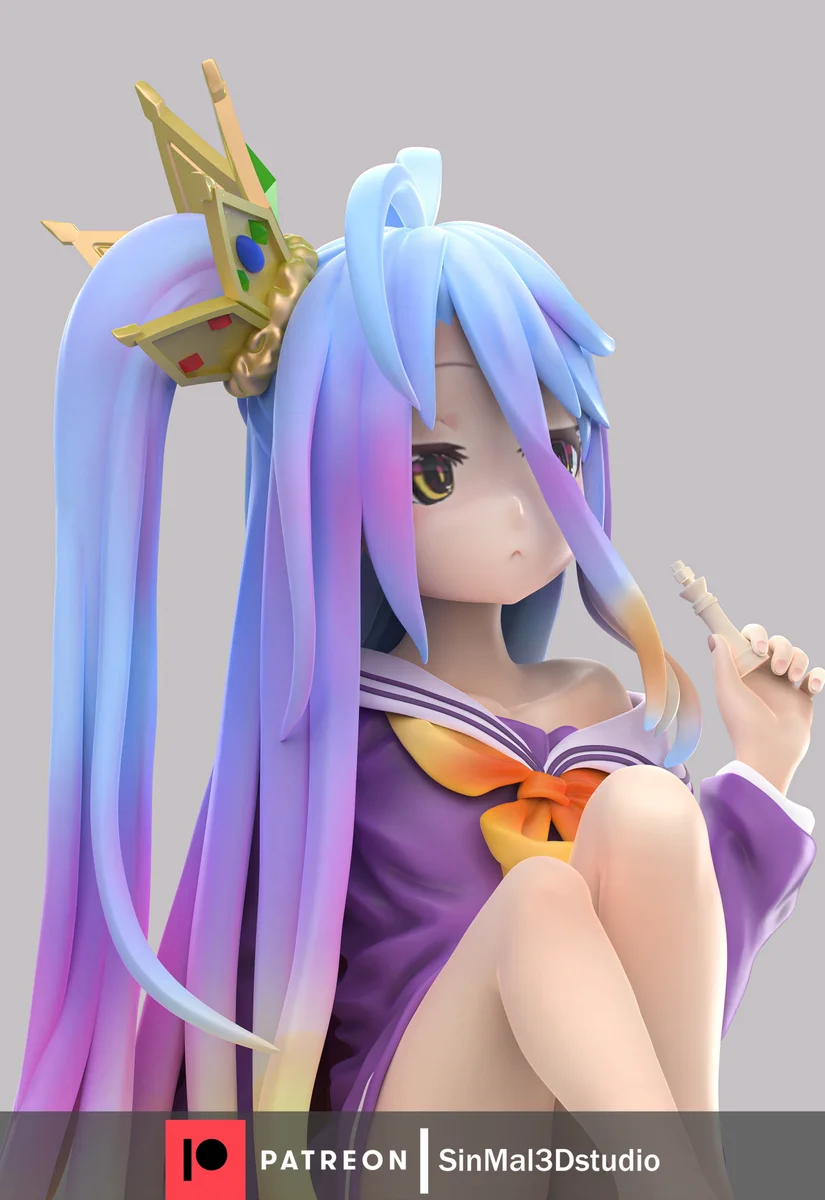 Shiro | Fan Art | 3D Printed Resin Model Garage Kit | *Un-Painted* | Sin3Dstudio 3