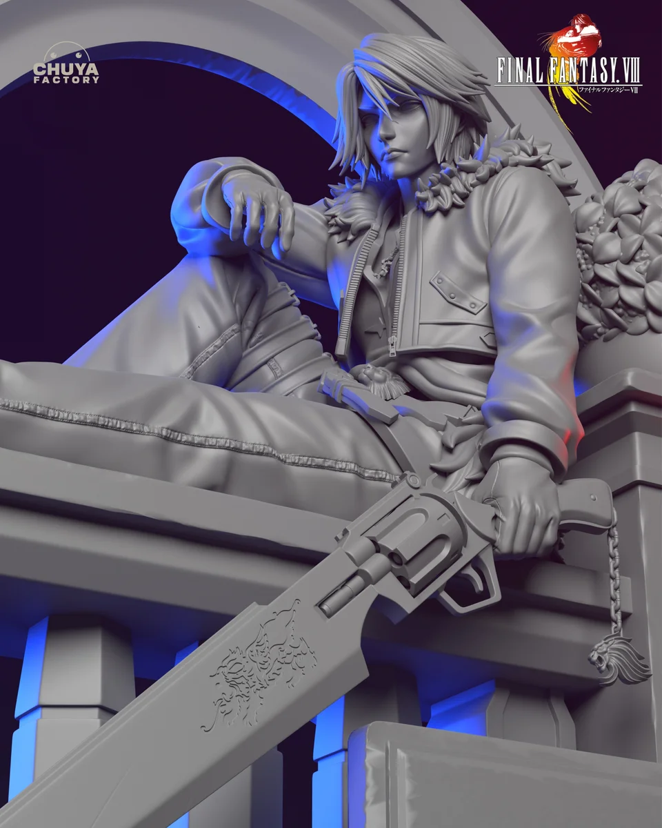 Squall Leonhart | Fan Art | 3D Printed Resin Model Garage Kit | *Un-Painted* | Chuya Factory 10