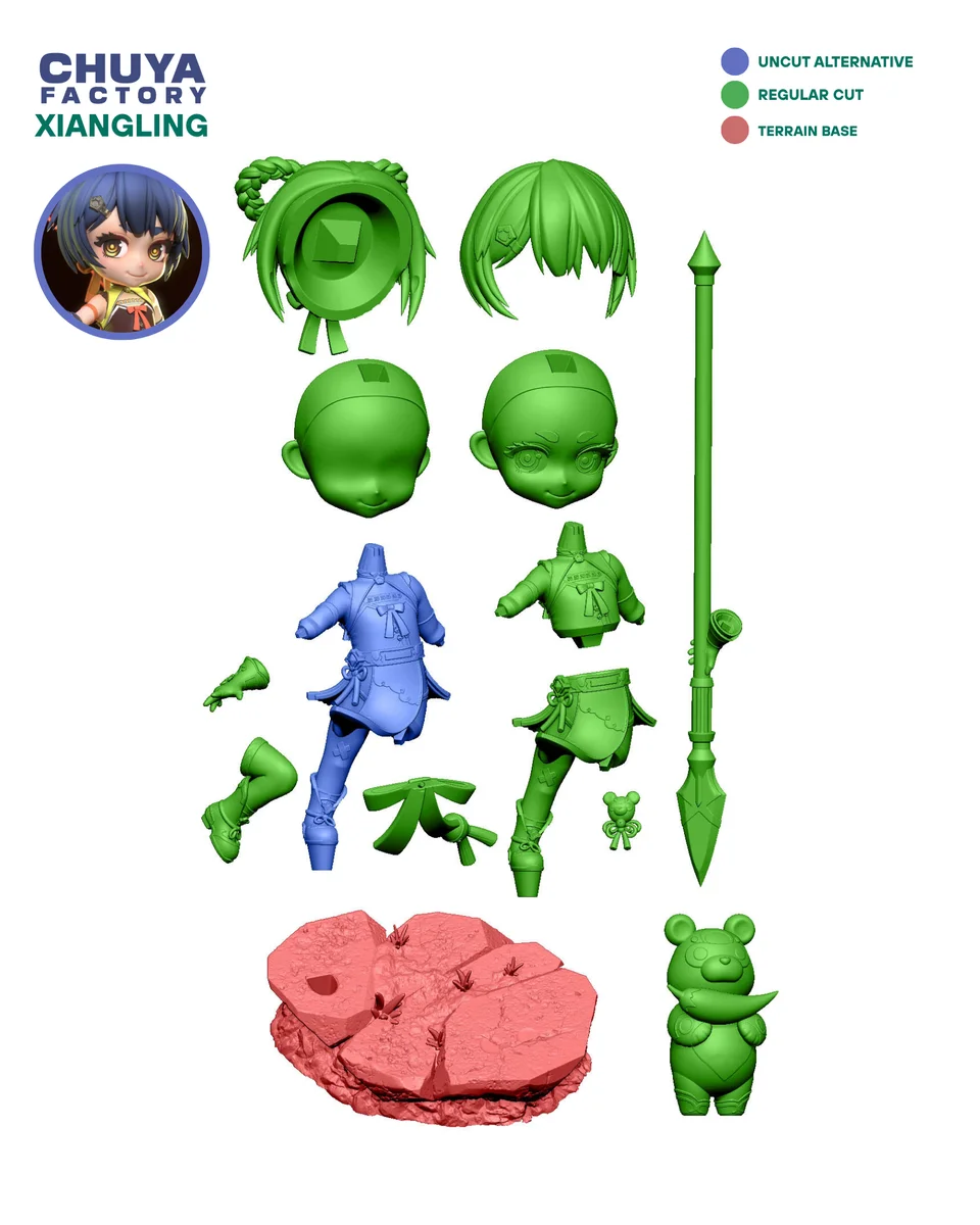Chibi Xiangling | Fan Art | 3D Printed Resin Model Garage Kit | *Un-Painted* | Chuya Factory 18