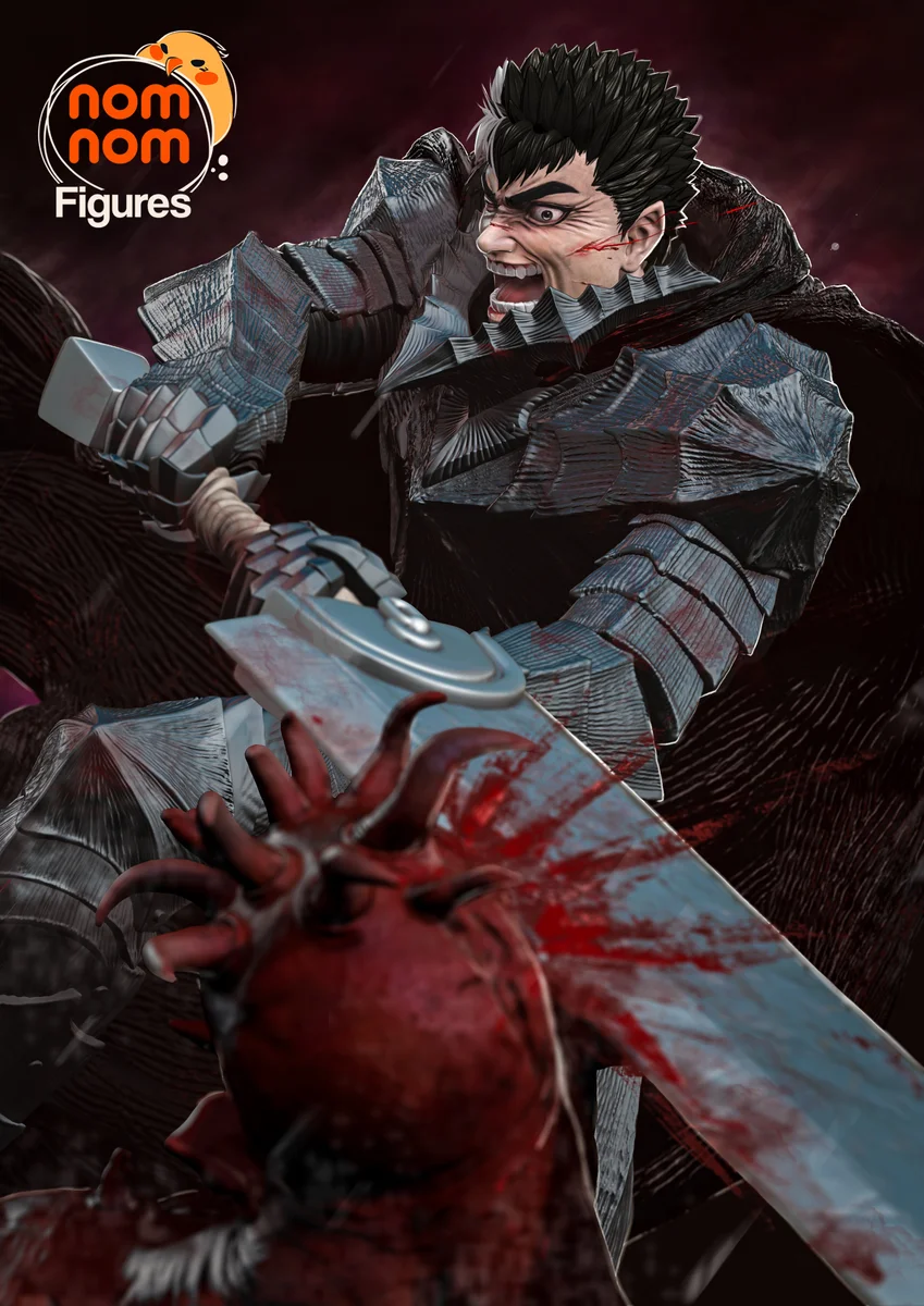 Guts v02 | Fan Art | 3D Printed Resin Model Garage Kit | *Un-Painted* | Nomnom