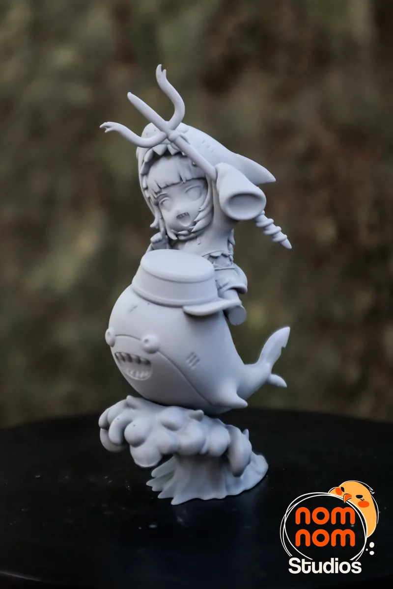 Chibi Gawr Gura | Fan Art | 3D Printed Resin Model Garage Kit | *Un-Painted* | Nomnom 4