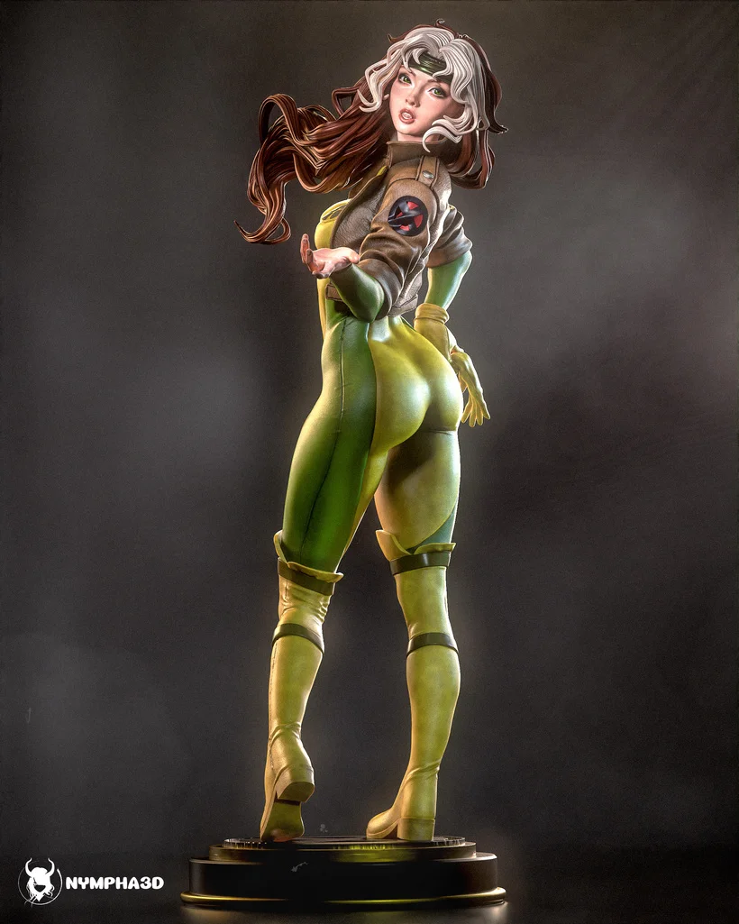 Rogue | Fan Art | 3D Printed Resin Model Garage Kit | *Un-Painted* | Nympha3D 3