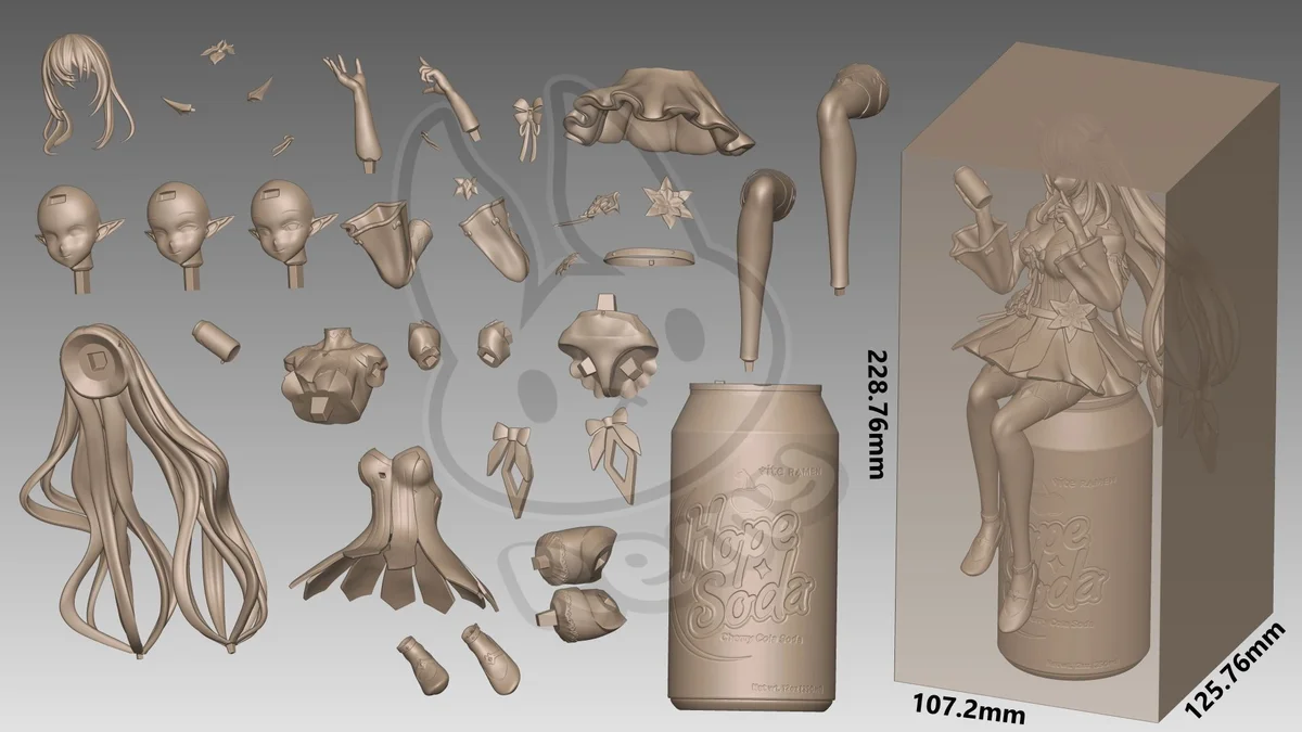 IRyS | Fan Art | 3D Printed Resin Model Garage Kit | *Un-Painted* | Remy Sculpts 6