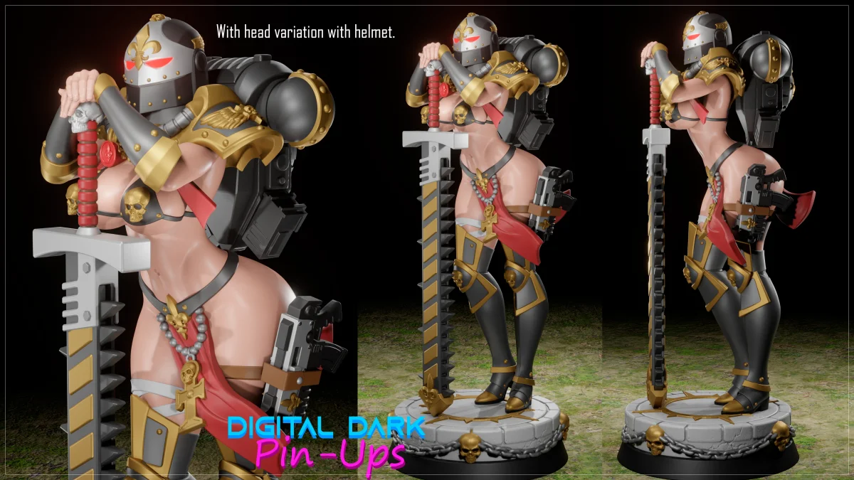 Sister of Battle | Fan Art | 3D Printed Resin Model Garage Kit | *Un-Painted* | Digital Dark 2