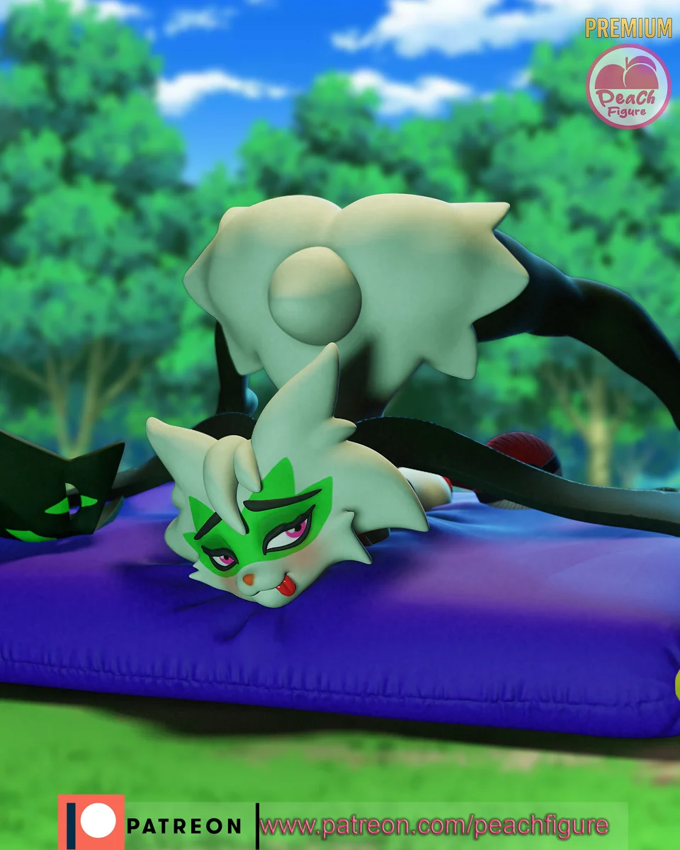 Meowscarada | Fan Art | 3D Printed Resin Model Garage Kit | *Un-Painted* | Peach Figure 3
