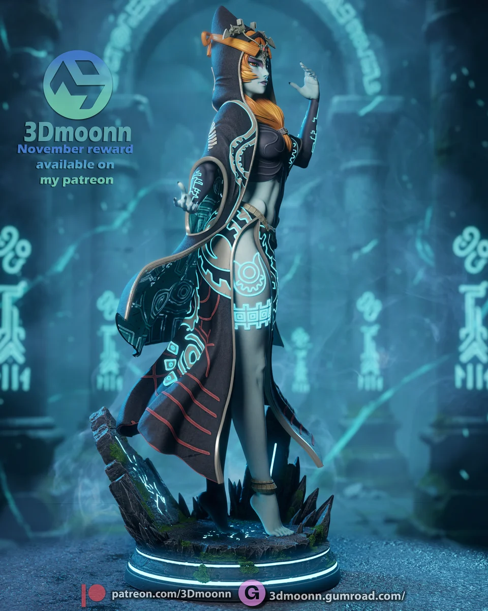 Midna | Fan Art | 3D Printed Resin Model Garage Kit | *Un-Painted* | 3DMoonn 3