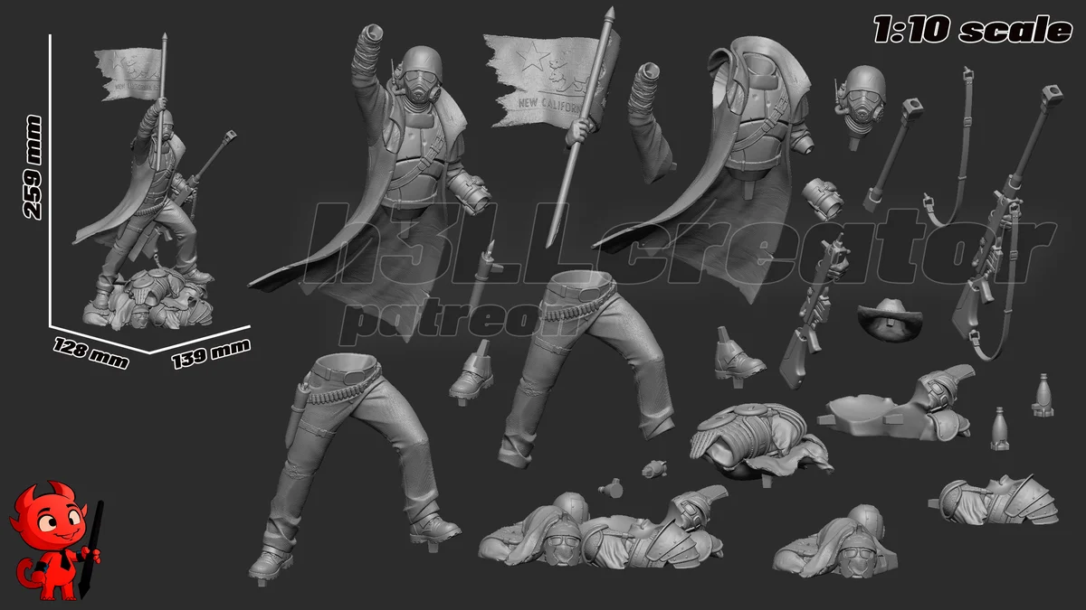 NCR Ranger | Fan Art | 3D Printed Resin Model Garage Kit | *Un-Painted* | H3LL Creator 13