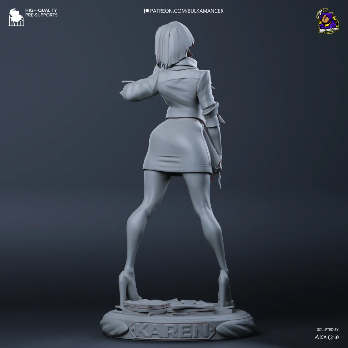 Agent Karen | Fan Art | 3D Printed Resin Model Garage Kit | *Un-Painted* | Bulkamancer 8