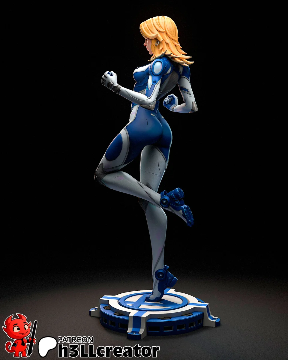 Invisible Woman | Fan Art | 3D Printed Resin Model Garage Kit | *Un-Painted* | H3LL Creator 5