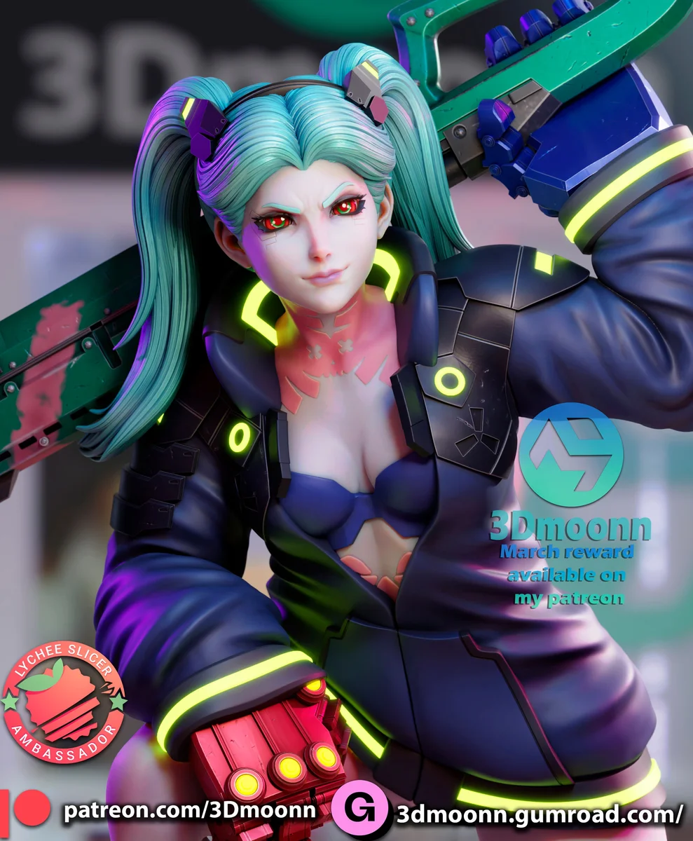 Rebecca | Fan Art | 3D Printed Resin Model Garage Kit | *Un-Painted* | 3DMoon 3