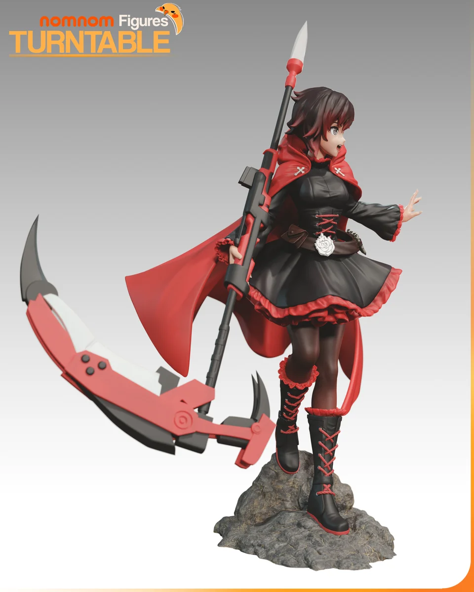 Ruby Rose | Fan Art | 3D Printed Resin Model Garage Kit | *Un-Painted* | Nomnom 7