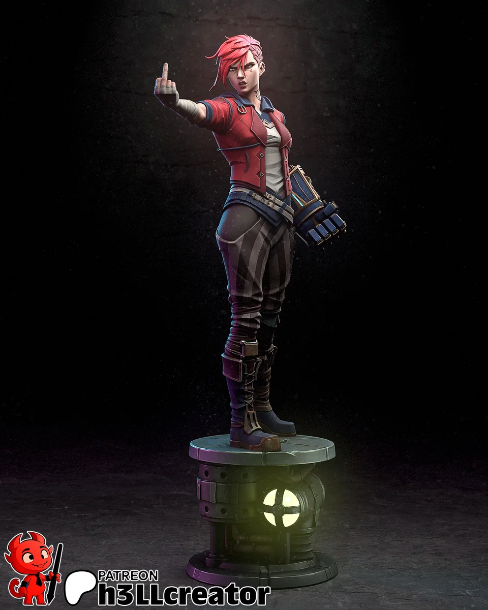 Vi | Fan Art | 3D Printed Resin Model Garage Kit | *Un-Painted* | H3LL Creator 3