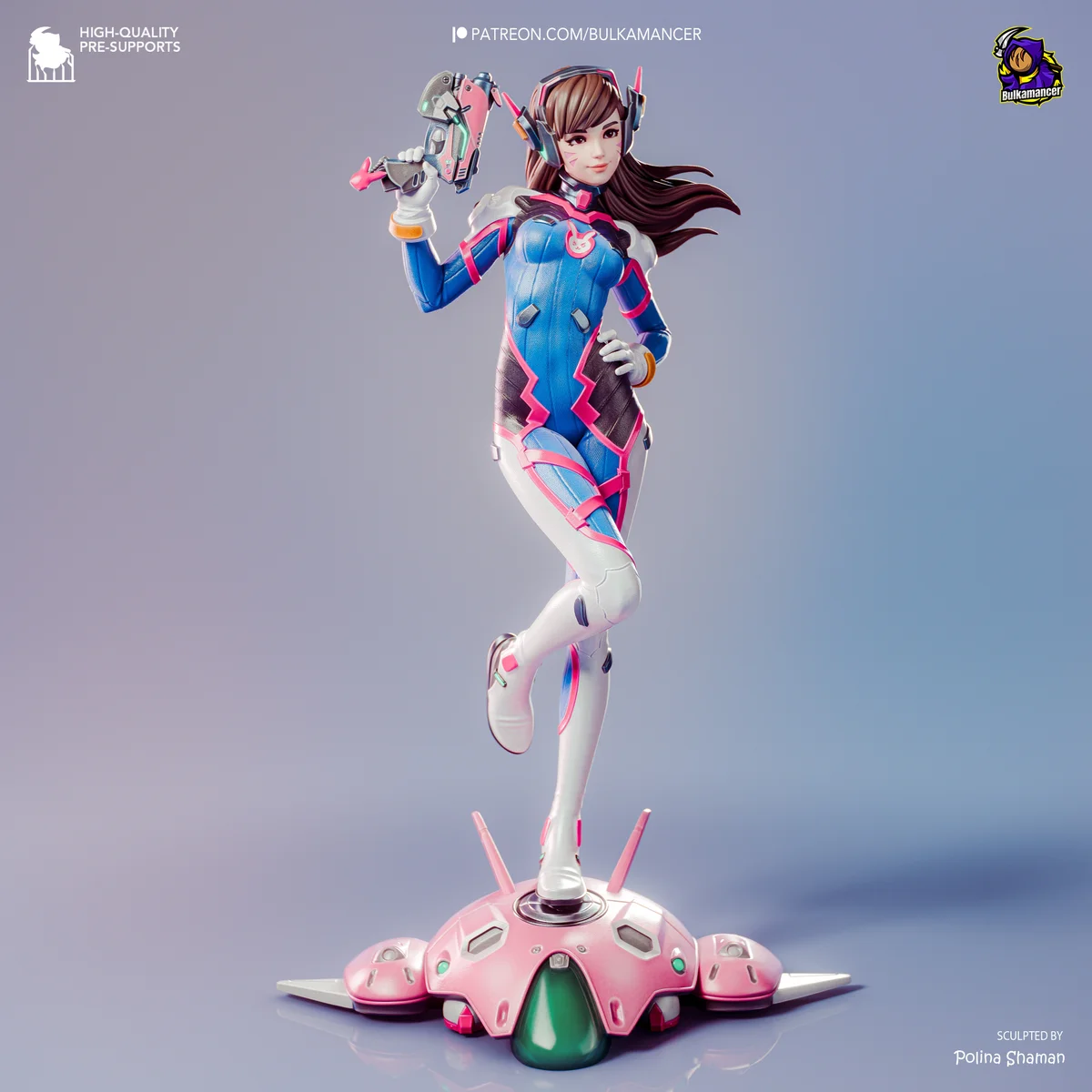 D.Va | Fan Art | 3D Printed Resin Model Garage Kit | *Un-Painted* | Bulkamancer 3