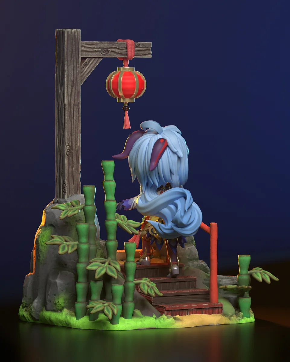 Chibi Ganyu | Fan Art | 3D Printed Resin Model Garage Kit | *Un-Painted* | Chuya Factory 8
