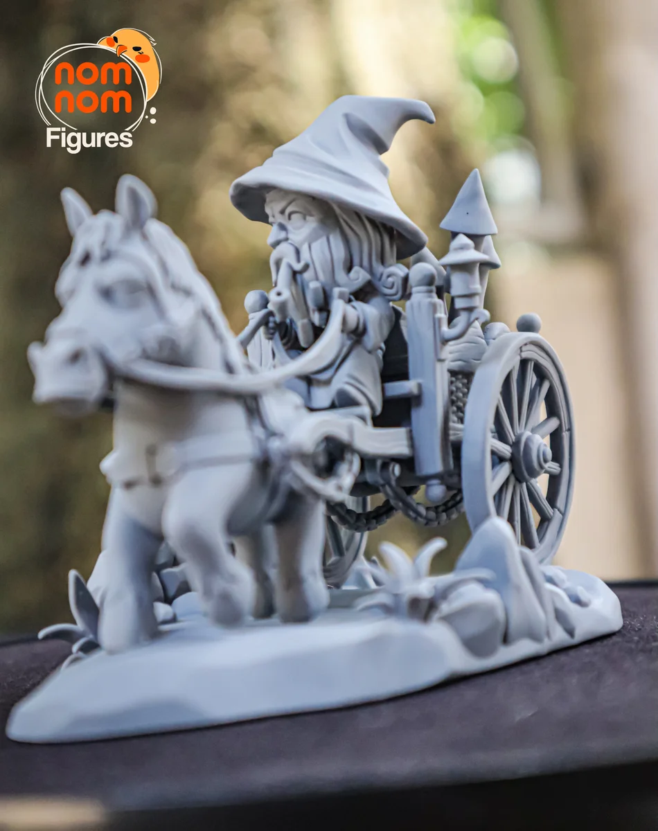 Chibi Gandalf | Fan Art | 3D Printed Resin Model Garage Kit | *Un-Painted* | Nomnom 12