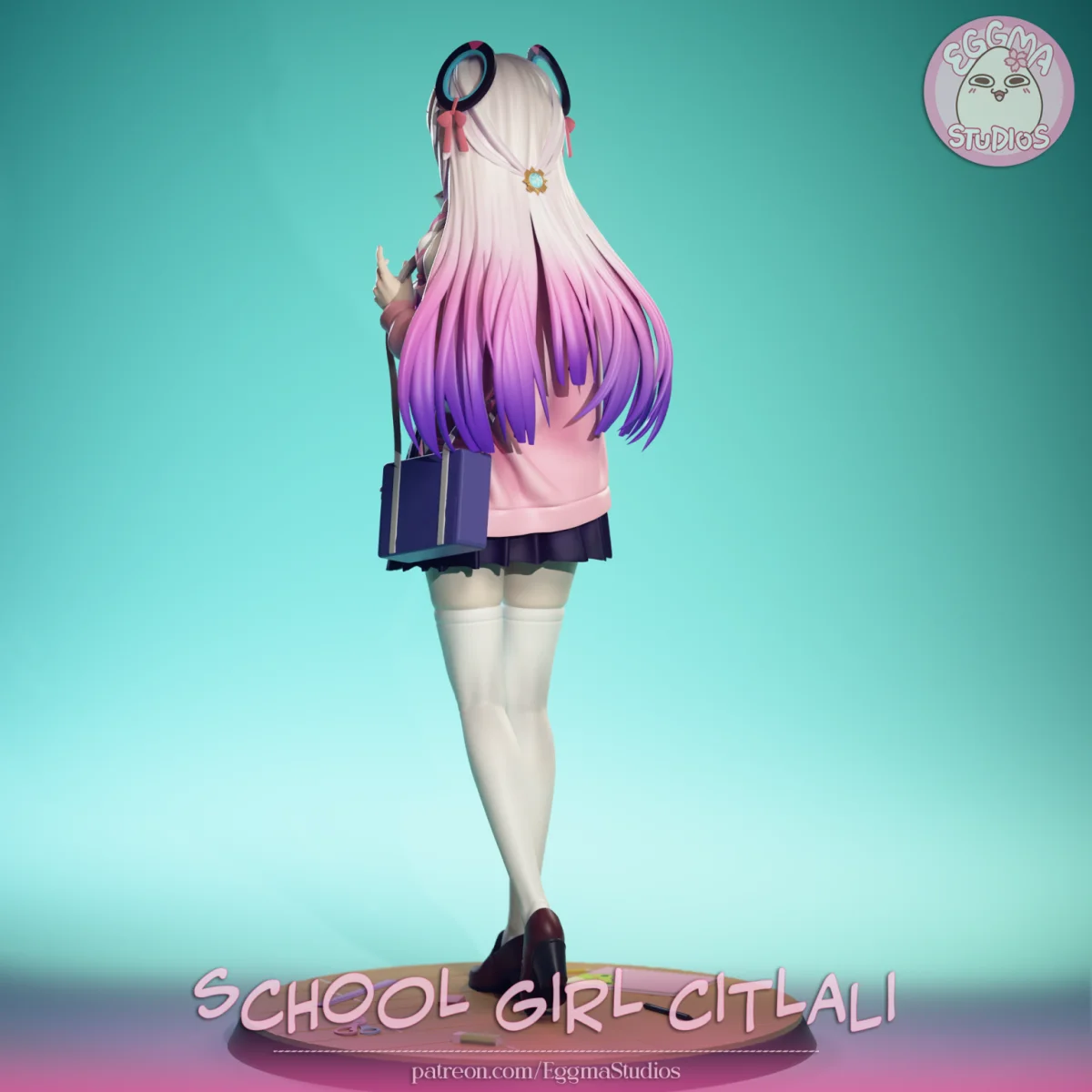 School Girl Citlali | Fan Art | 3D Printed Resin Model Garage Kit | *Un-Painted* | EggmaStudios 3