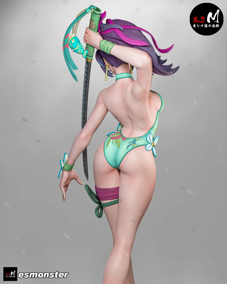 Psylocke (Summer) Pose 1 | Fan Art | 3D Printed Resin Model Garage Kit | *Un-Painted* | ES Monster 9