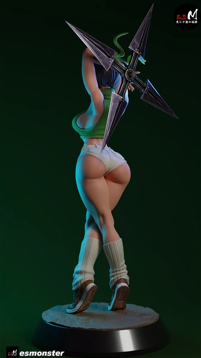 Yuffie | Fan Art | 3D Printed Resin Model Garage Kit | *Un-Painted* | ES Monster 38