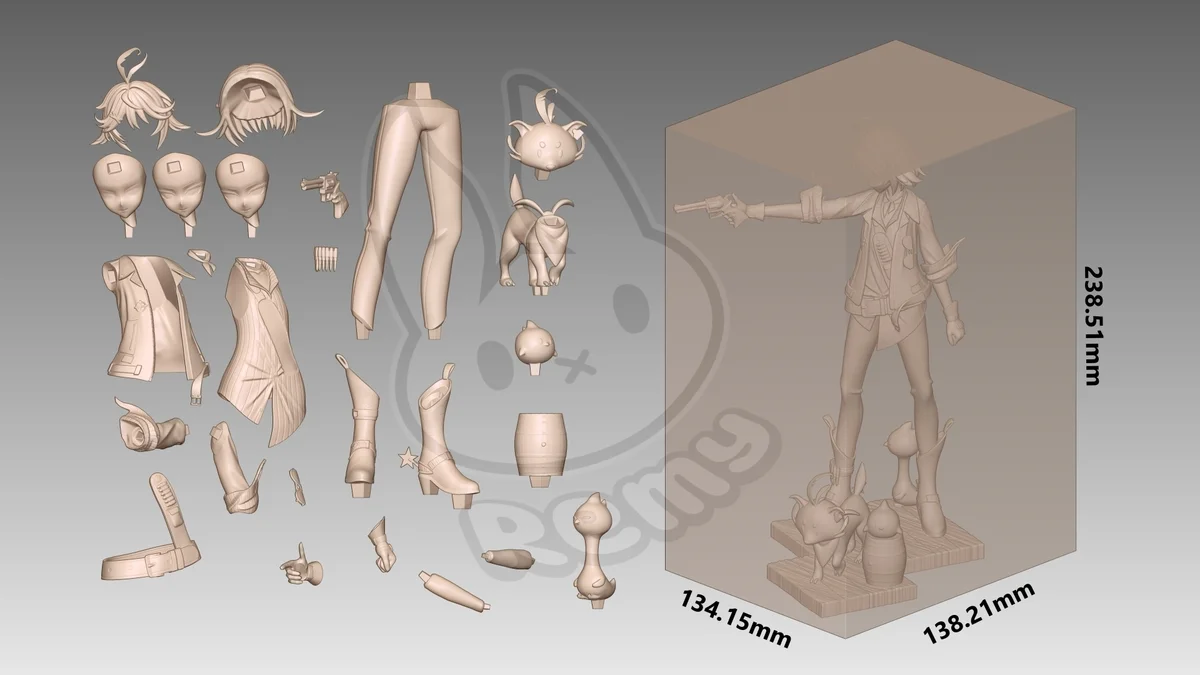 Dokibird | Fan Art | 3D Printed Resin Model Garage Kit | *Un-Painted* | Remy Sculpts 6