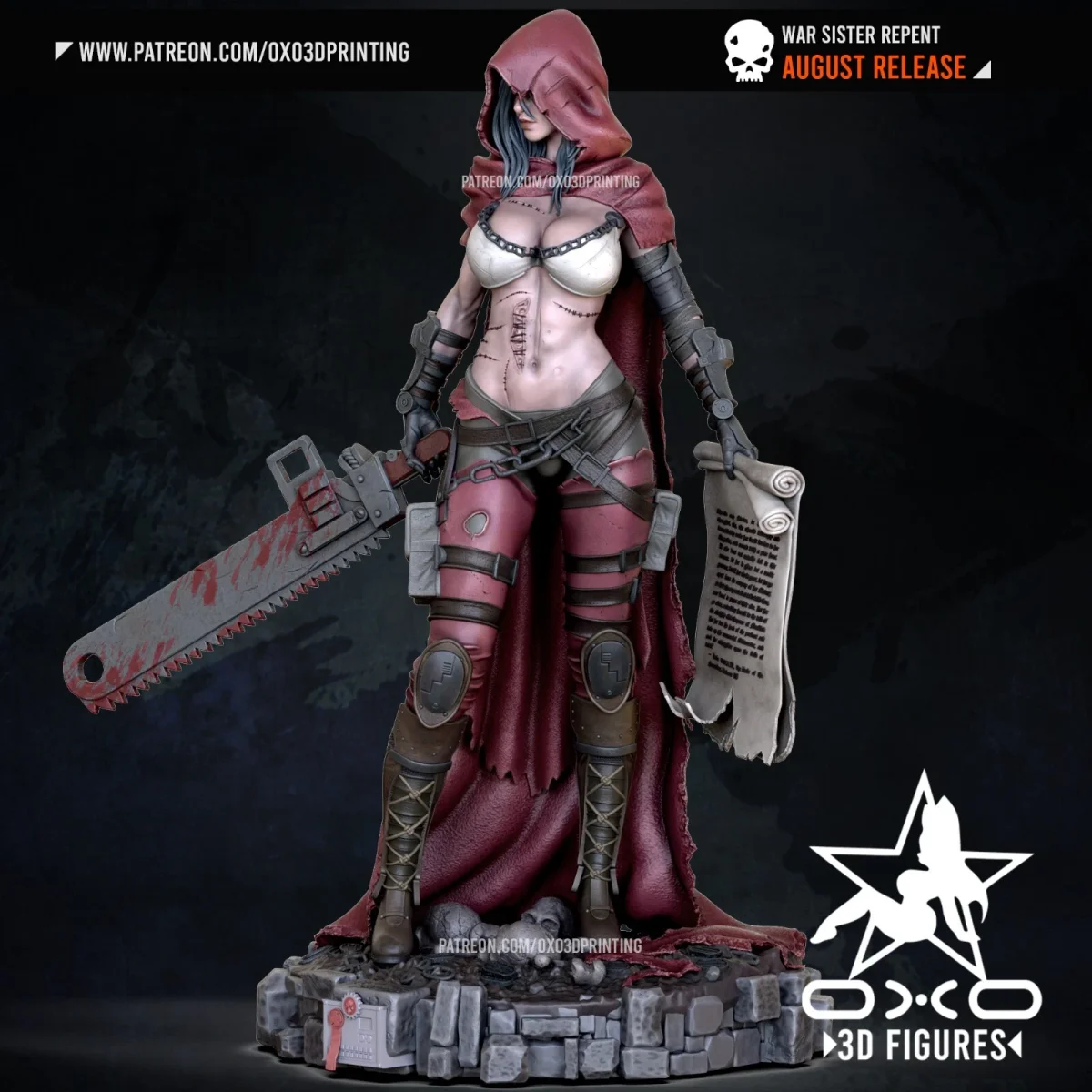 War Sister Repent | Fan Art | 3D Printed Resin Model Garage Kit | *Un-Painted* | OXO3D 3