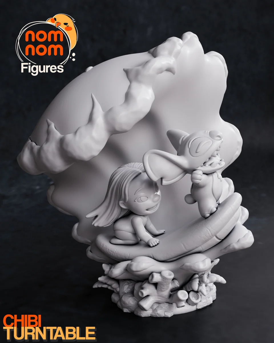 Chibi Lilo and Stitch | Fan Art | 3D Printed Resin Model Garage Kit | *Un-Painted* | Nomnom 7