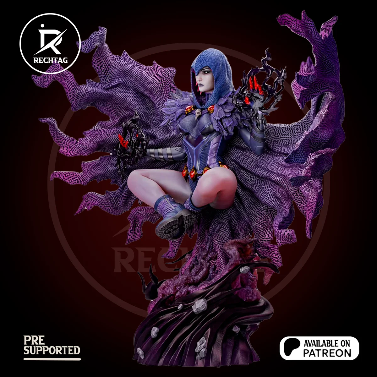 Raven | Fan Art | 3D Printed Resin Model Garage Kit | *Un-Painted* | Rechtag 7