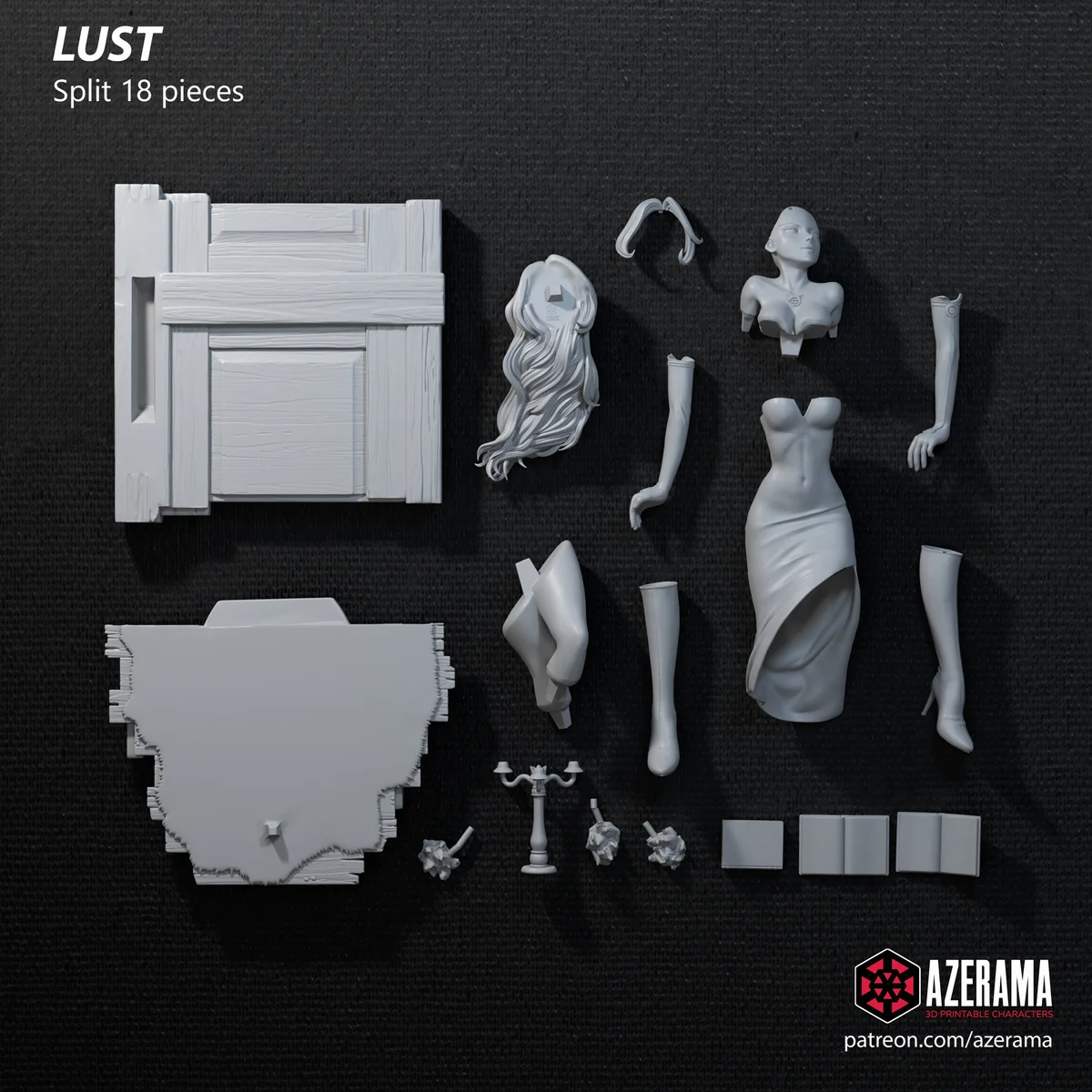 Lust | Fan Art | 3D Printed Resin Model Garage Kit | *Un-Painted* | Azerama 9