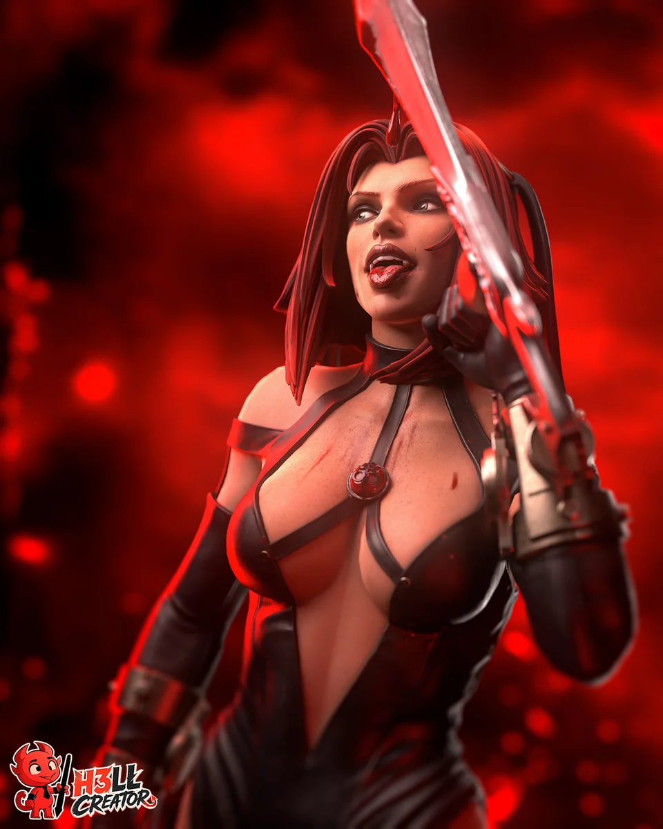 BloodRayne | Fan Art | 3D Printed Resin Model Garage Kit | *Un-Painted* | H3LL Creator 4