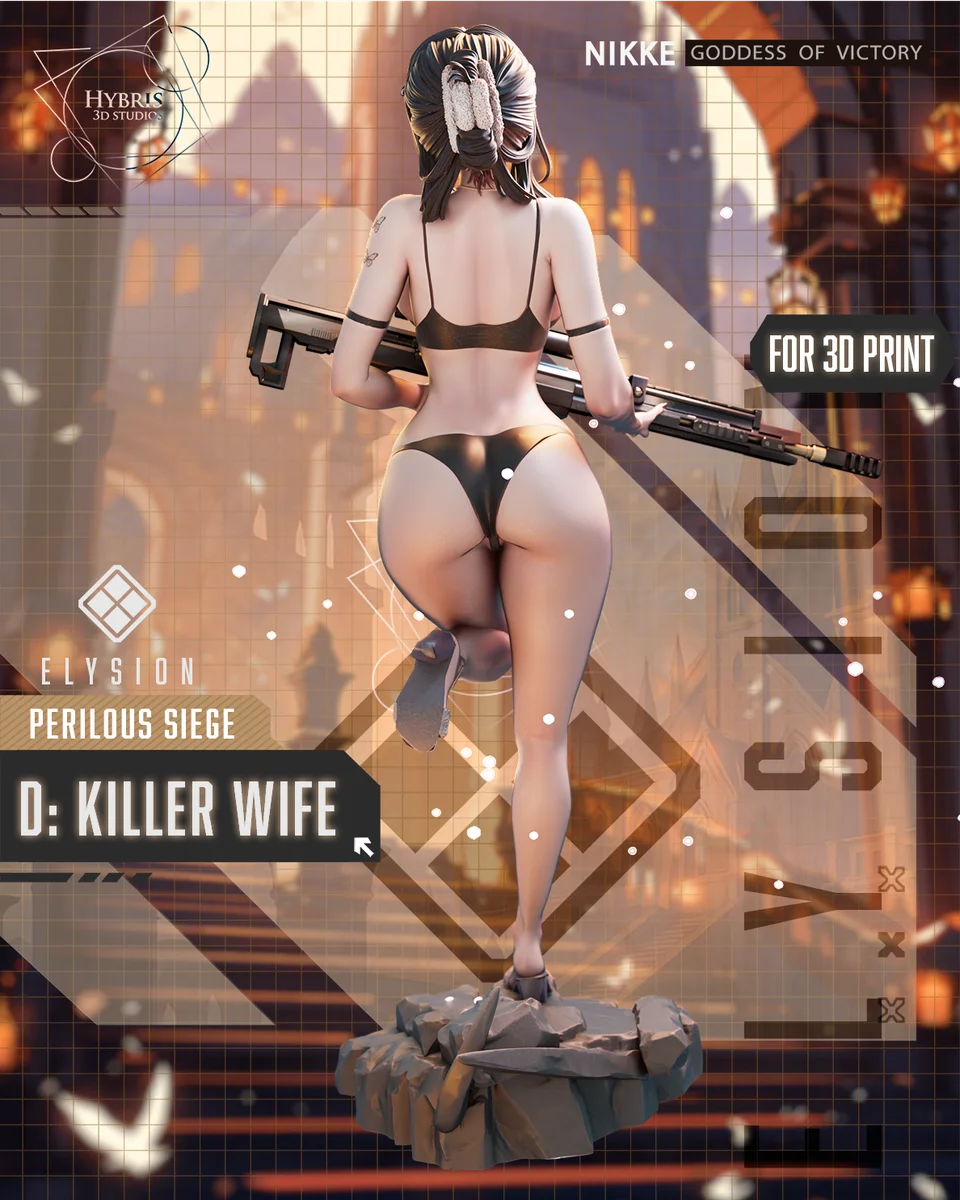 D Killer Wife | Fan Art | 3D Printed Resin Model Garage Kit | *Un-Painted* | Hybris Studios 12
