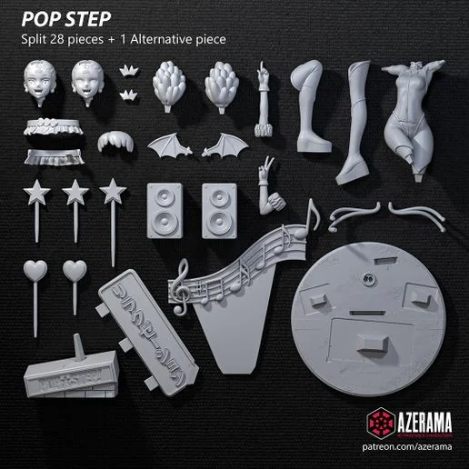 Pop-Step | Fan Art | 3D Printed Resin Model Garage Kit | *Un-Painted* | Azerama 8