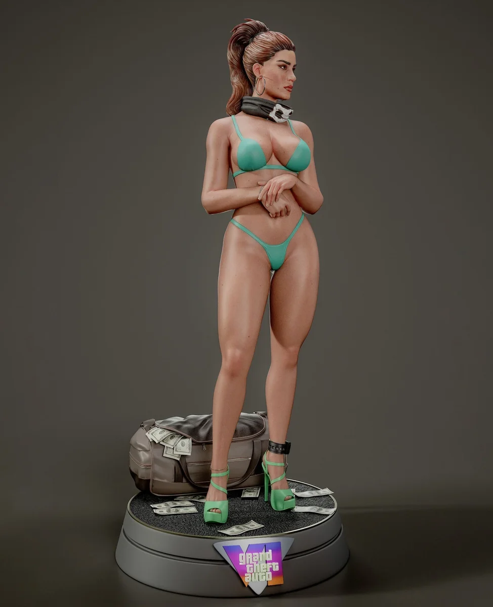 Lucia Caminos | Fan Art | 3D Printed Resin Model Garage Kit | *Un-Painted* | Abe3D 9