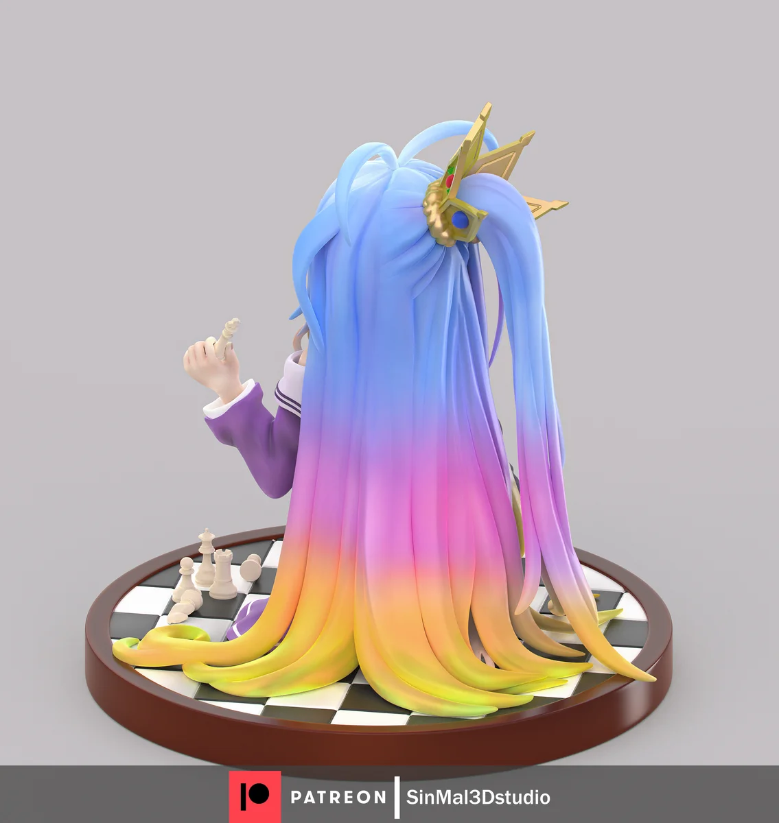 Shiro | Fan Art | 3D Printed Resin Model Garage Kit | *Un-Painted* | Sin3Dstudio 6