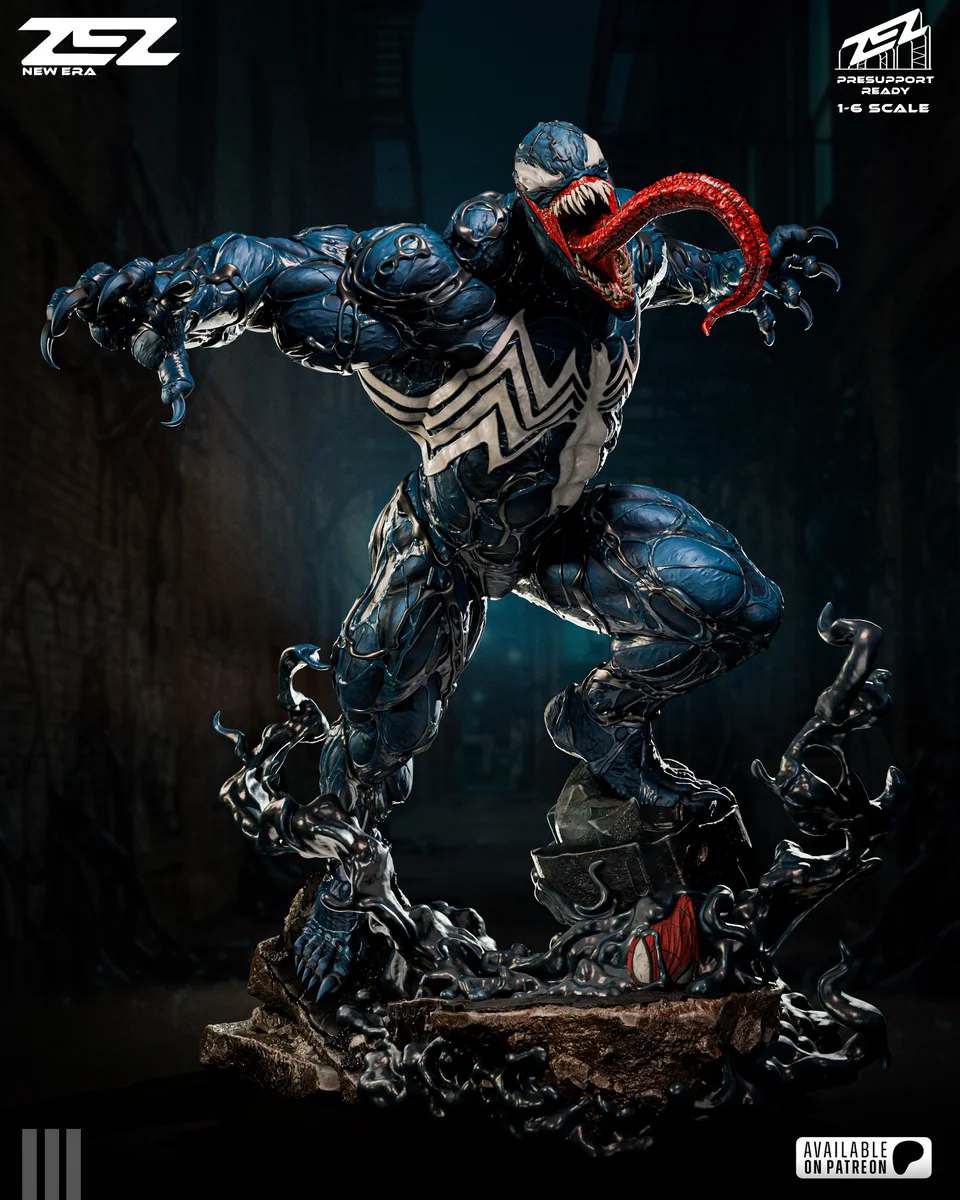 Venom | Fan Art | 3D Printed Resin Model Garage Kit | *Un-Painted* | ZEZ Studio