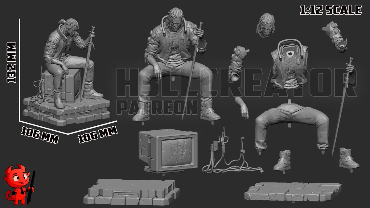 Geralt of Rivia | Fan Art | 3D Printed Resin Model Garage Kit | *Un-Painted* | H3LL Creator 14
